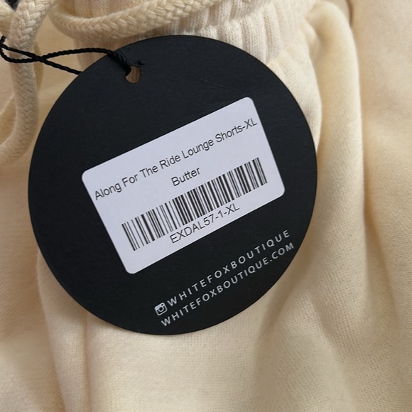 NWT White Fox Along For The Ride Lounge Shorts in Butter Yellow Size XL - Picture 7 of 9
